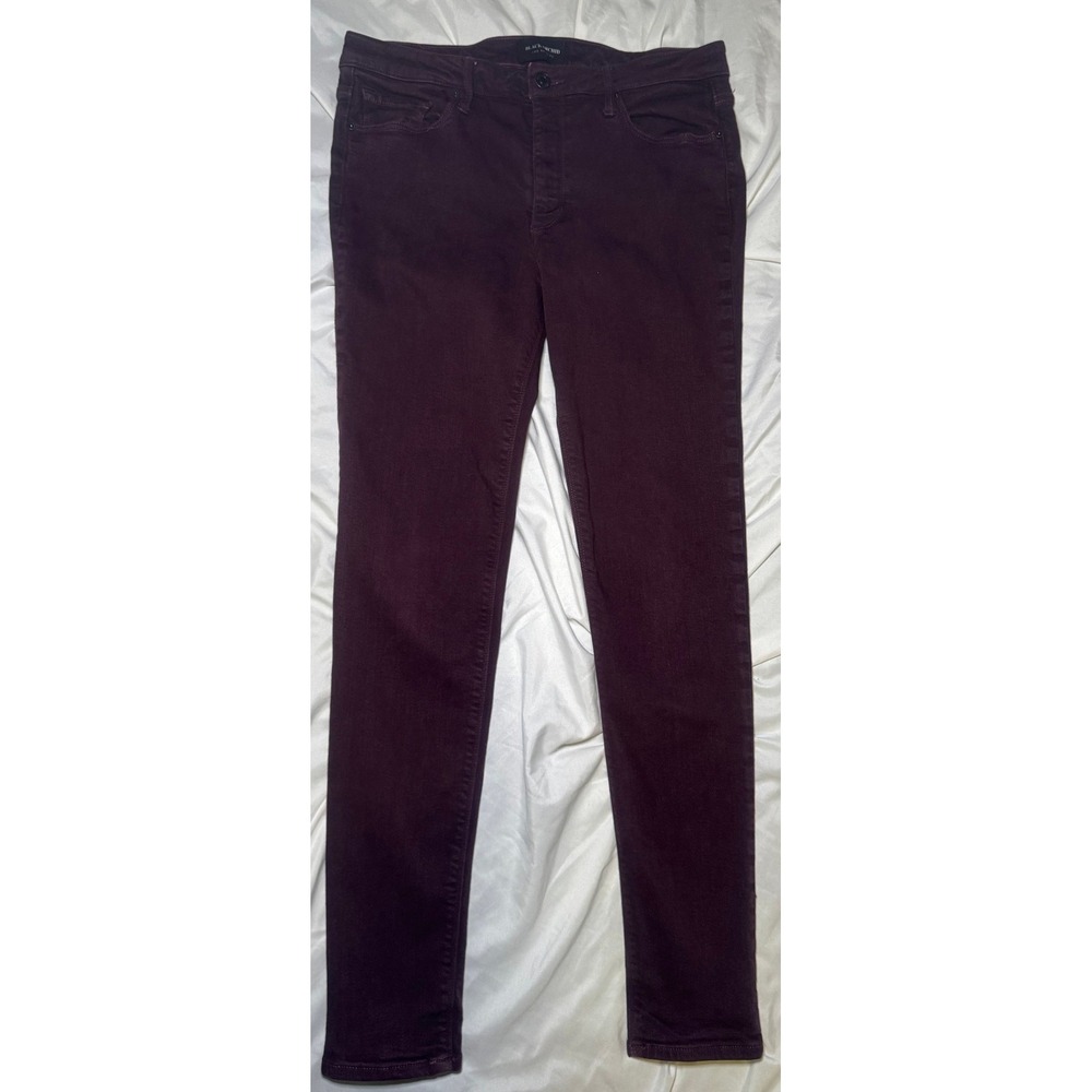 Black Orchid Jude Super Skinny Jeans Womens 29 Burgundy‎ Mid Rise High Stretch